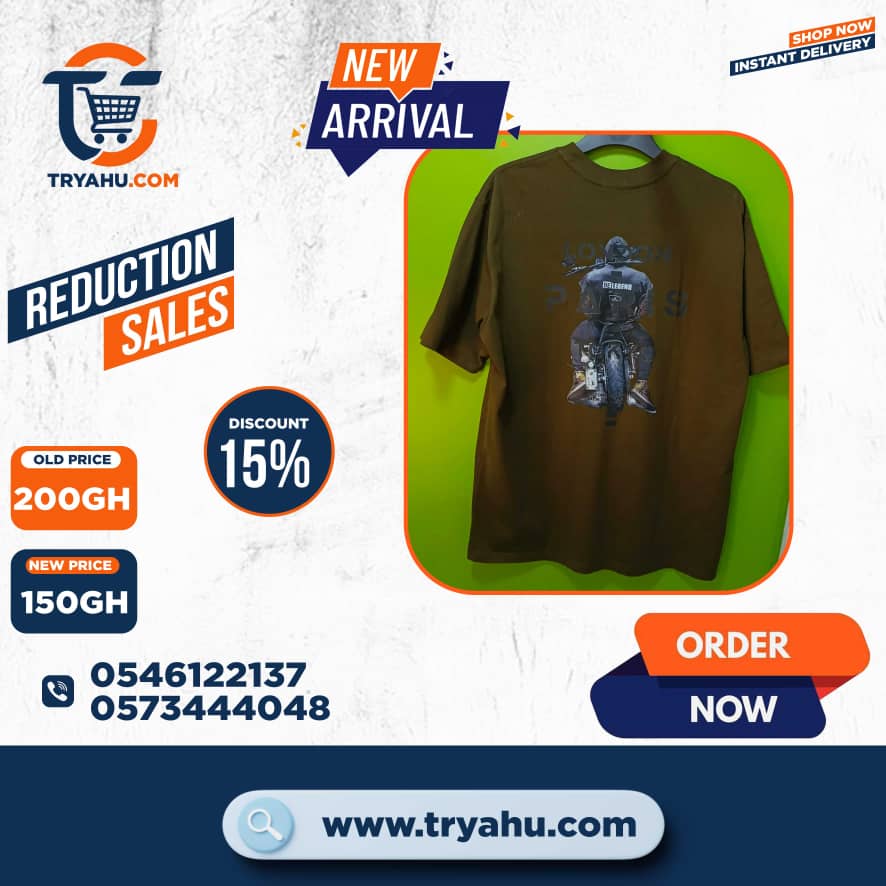 Authentic 100% Cotton Heavy T-Shirts for Men in Ghana | Tryahu Online Store